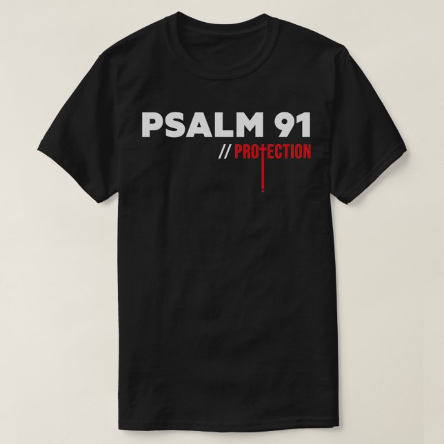 Camiseta Proteção Psalm 91 (Frente do Design)