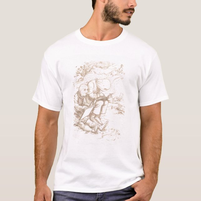 Camiseta Proteção terrível contra Midges, 1853 (caneta & (Frente)
