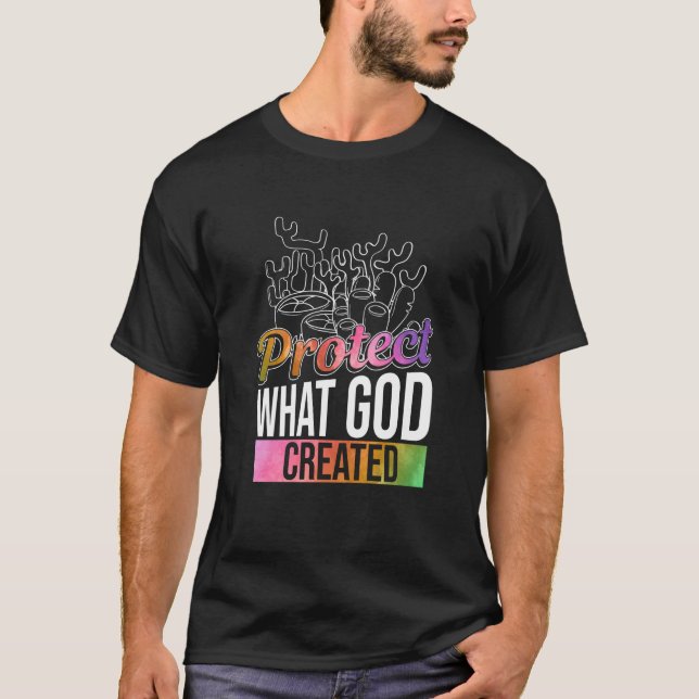 Camiseta Protect Gods Creation Coral Reefs Nature Bible (Frente)