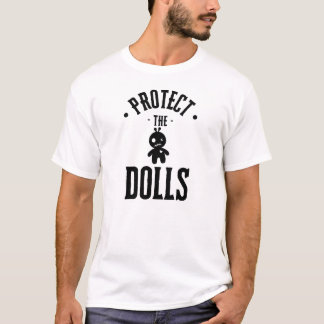 Camiseta "Protect the Dolls" Slogan White T-Shirt