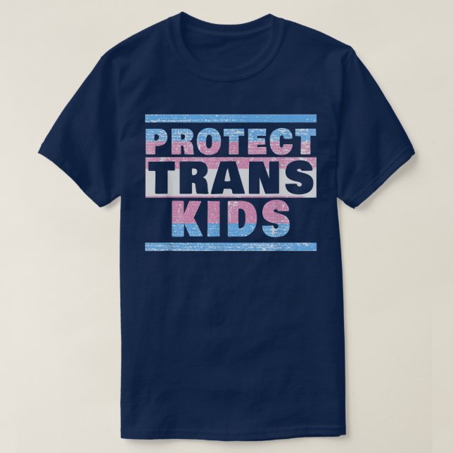 Camiseta Protect Trans Kids  Transgender Flag Protect Trans (Frente do Design)