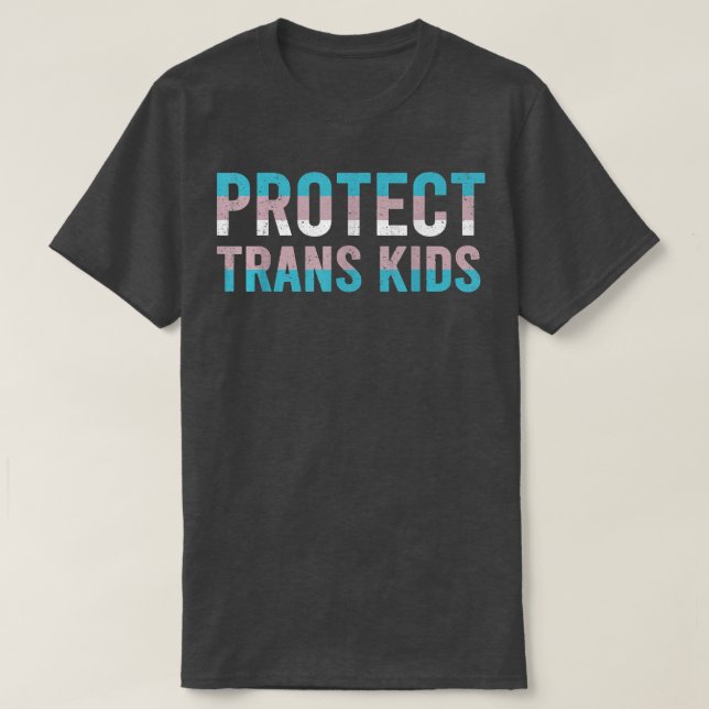 Camiseta Protect Trans Kids Transgender Human Rights  (Frente do Design)