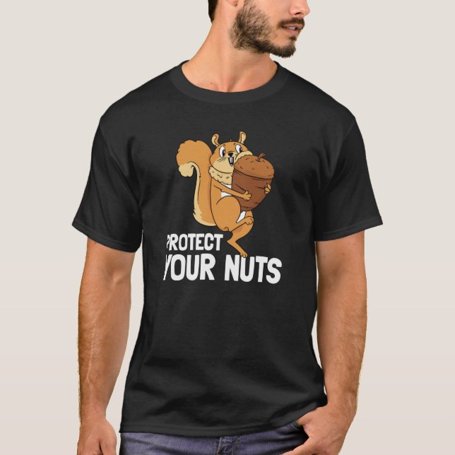 Camiseta Protect Your Nuts Deez Nuts Men's Squirrel Deez Nu (Frente)