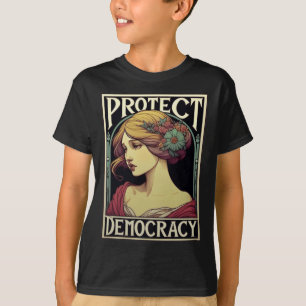 Camiseta Proteger a Arte Feminista Democrata Para O Social