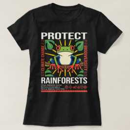 Camiseta Proteger a Consciência Ambiental das Florestas Tro