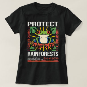 Camiseta Proteger a Consciência Ambiental das Florestas Tro