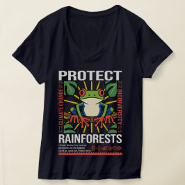 Camiseta Proteger a Consciência Ambiental das Florestas Tro