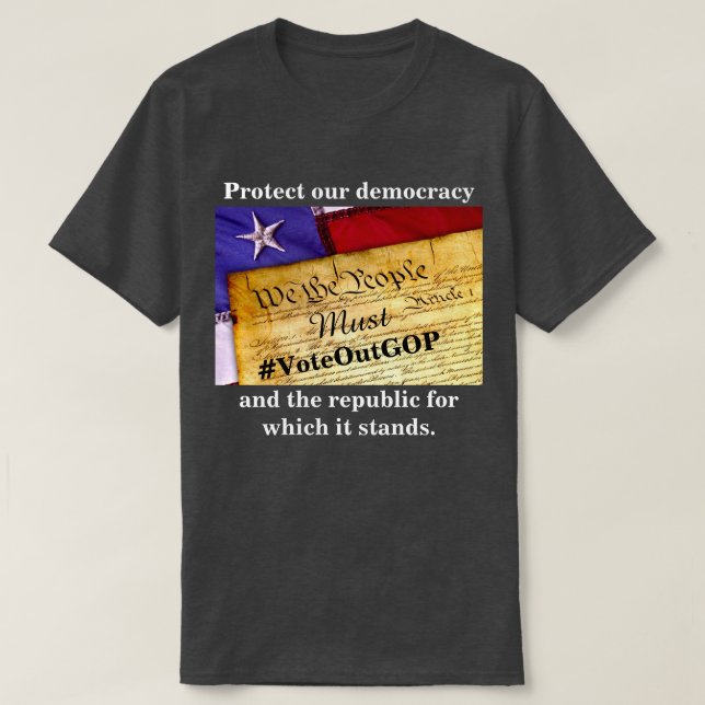 Camiseta Proteger a nossa democracia e a república (Frente do Design)