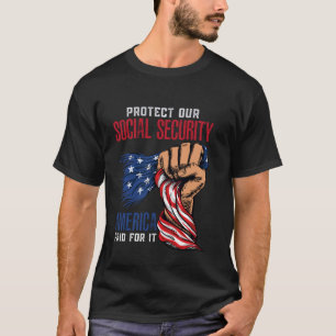 Camiseta PROTEGER A NOSSA SEGURANÇA SOCIAL u2013 AMÉRICA PA