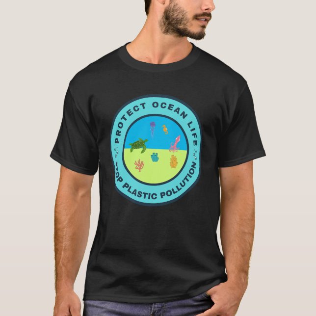 Camiseta Proteger a vida dos oceanos (Frente)