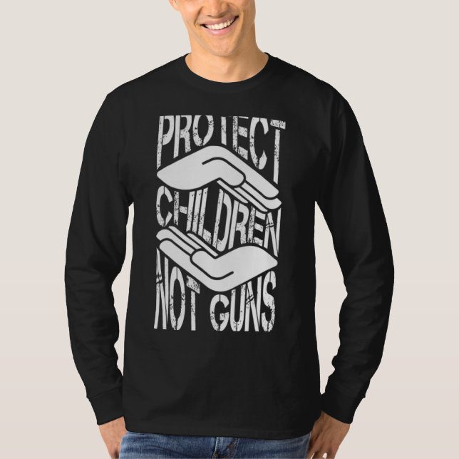 Camiseta Proteger as crianças contra as armas 9 (Frente)