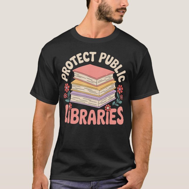 Camiseta Proteger Bibliotecas Públicas (Frente)
