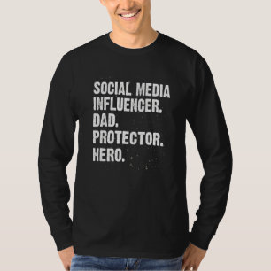 Camiseta Proteger Conteúdo do Pai do Influenciador de Mídia