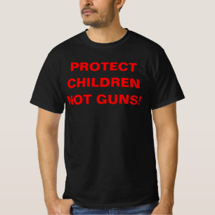 Camiseta PROTEGER CRIANÇAS E NÃO ARMAS! Controle Pro Gun