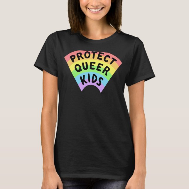 Camiseta Proteger Crianças Filhas de Conhecimento Lgbt Gay  (Frente)