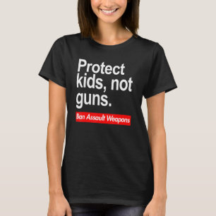 Camiseta Proteger Crianças Não Armas de Protesto Contra Arm
