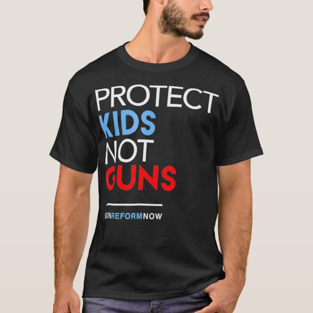 Camiseta Proteger Crianças Não Armas para Controle de Arma (Frente)