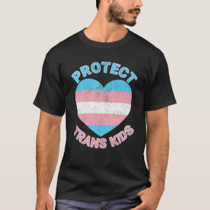 Camiseta Proteger Crianças Transversais LGBT Pride Transgên