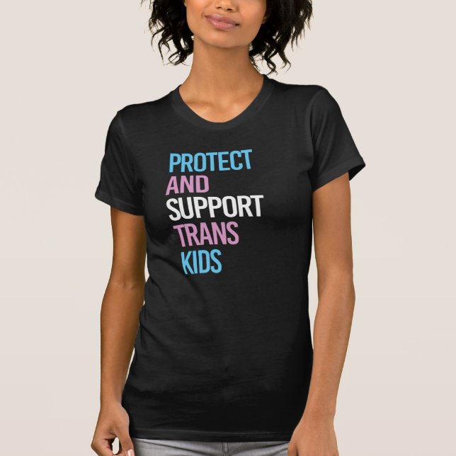 Camiseta Proteger e Apoiar Crianças Trans (Frente)