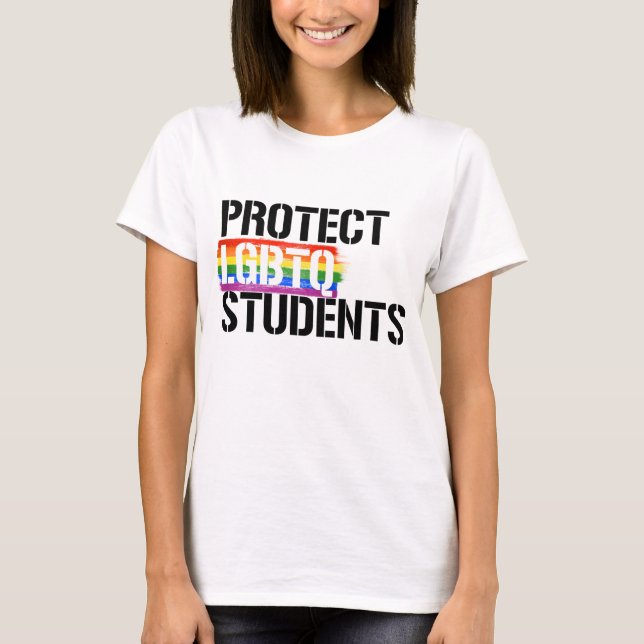 Camiseta Proteger Estudantes LGBTQ (Frente)