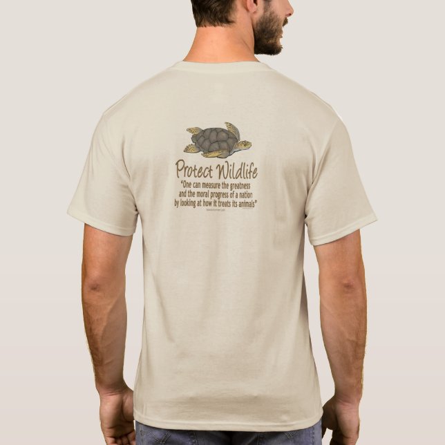 Camiseta Proteger o ambiente das tartarugas marinhas (Verso)