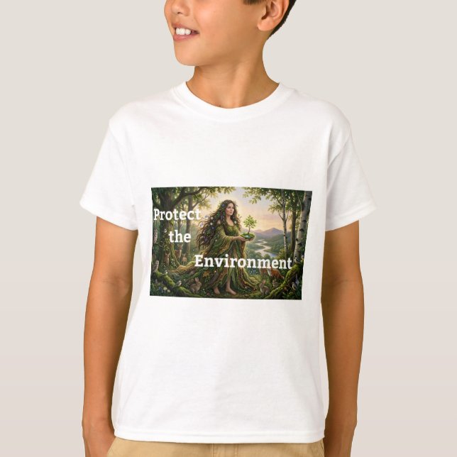 Camiseta Proteger o Meio Ambiente  (Frente)