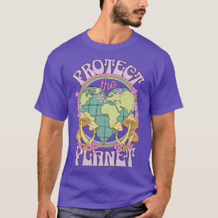 Camiseta Proteger o Planeta Retro Terra Dia