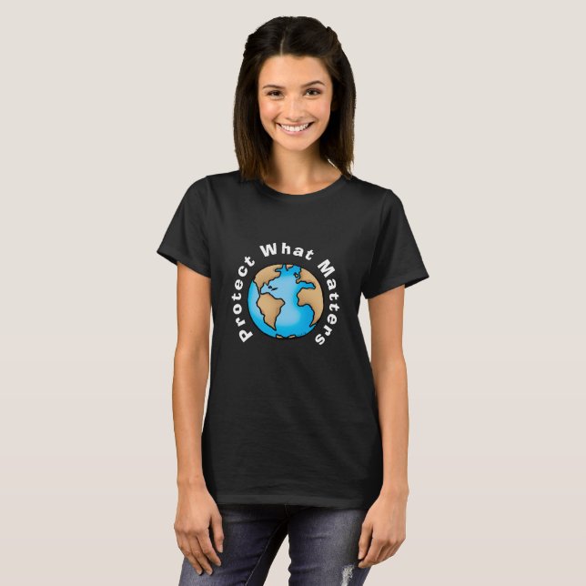 Camiseta Proteger o que Importa Eco Terra Design (Frente Completa)