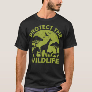 Camiseta Proteger O Resgate da Vida Selvagem Mudar o Clima