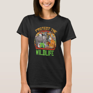 Camiseta Proteger O Salvamento Da Natureza Selvagem