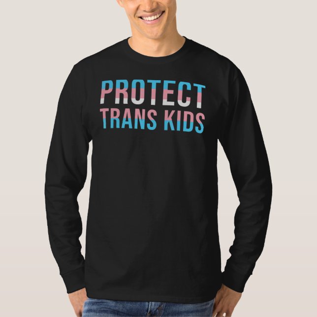 Camiseta Proteger Orgulho Lgbt de Crianças Trans (Frente)