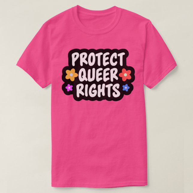 Camiseta Proteger os direitos da fila LGBTQ (Frente do Design)
