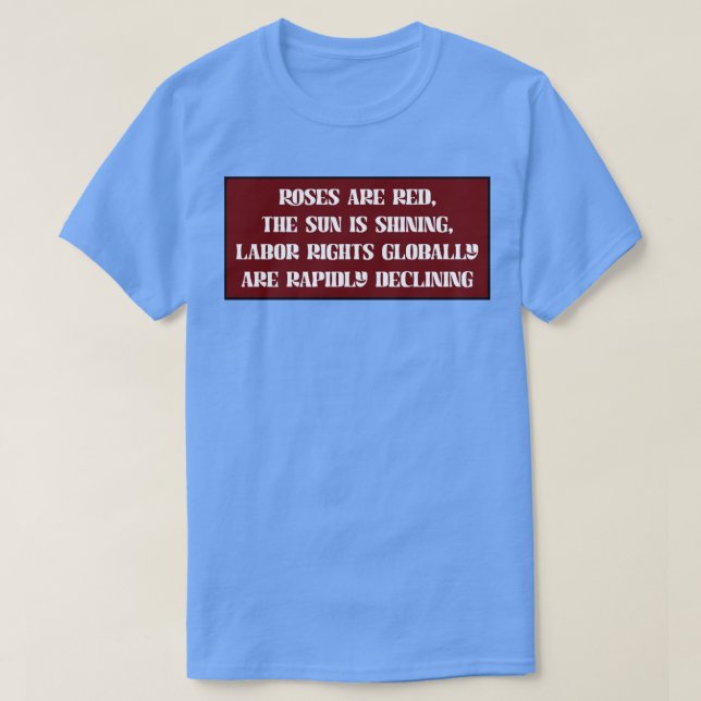 Camiseta Proteger os direitos dos trabalhadores Suporte a s (Frente do Design)