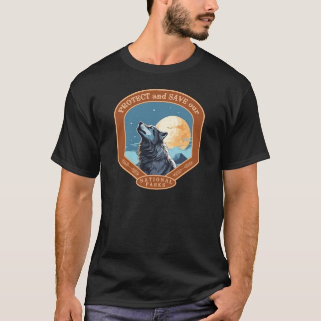 Camiseta Proteger os nossos parques nacionais (Frente)