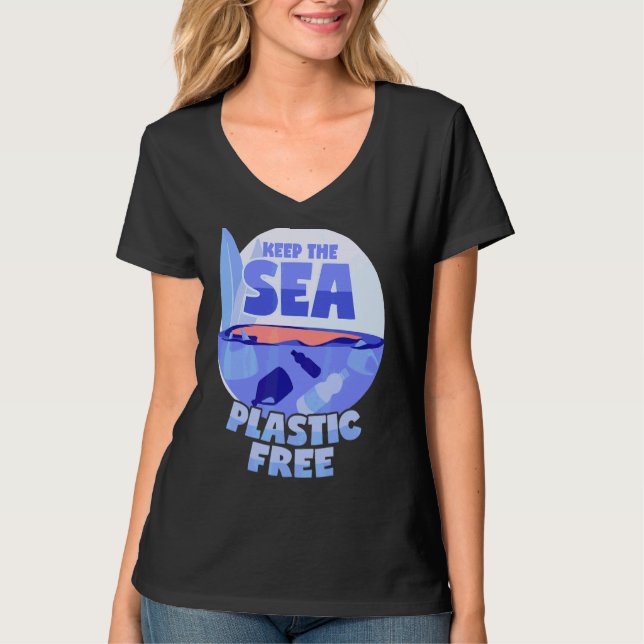 Camiseta Proteger Os Oceanos Da Poluição Plástica (Frente)