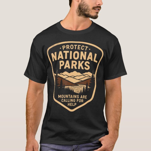 Camiseta Proteger Parque Nacional Resistir Caminhada (Frente)