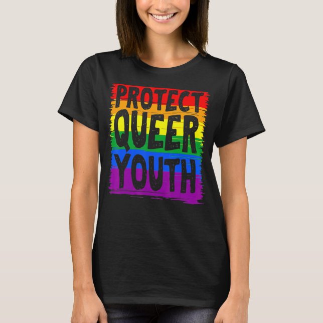 Camiseta Proteger Prid Transgênero Gay Lgbt Lgbt Para Juven (Frente)