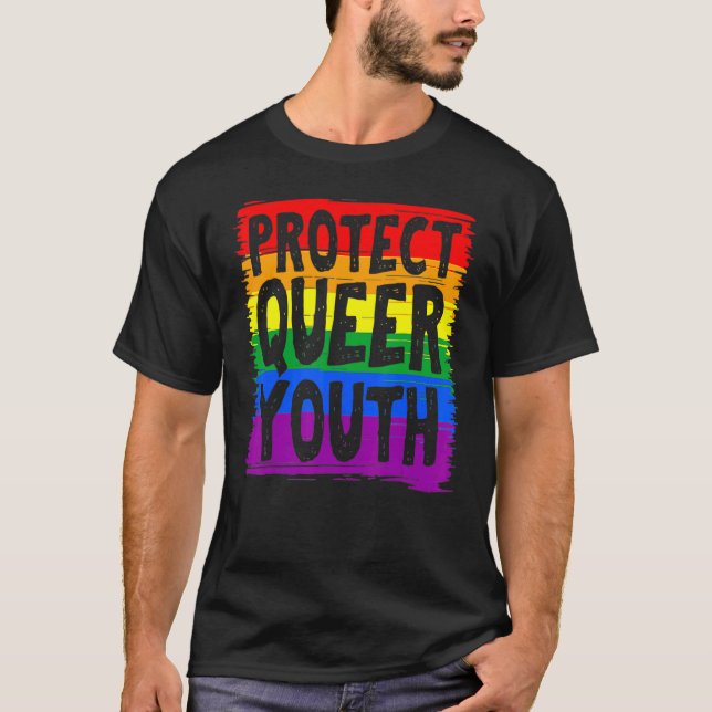 Camiseta Proteger Prid Transgênero Gay Lgbt Lgbt Para Juven (Frente)