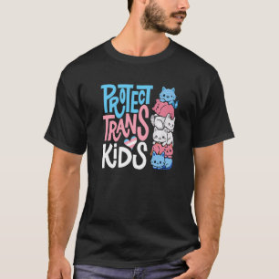 Camiseta Proteger Sinalizador de Transgênero de Crianças Tr