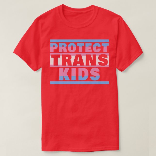 Camiseta Proteger Sinalizador Transgênero para Crianças Tra (Frente do Design)