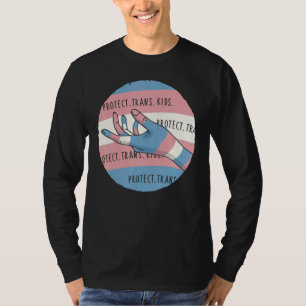 Camiseta Proteger Transgêneros de Orgulho Trans de Crianças