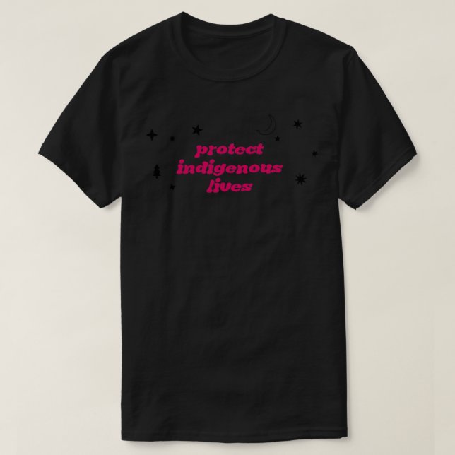 Camiseta Proteger vidas de Indígenas (Frente do Design)