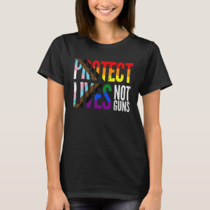 Camiseta Proteger vidas não armas, Orgulho do Progresso do 