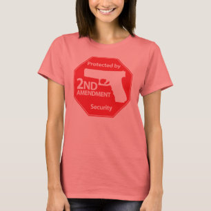 Camiseta Protegido pela ?a alteração - vermelho