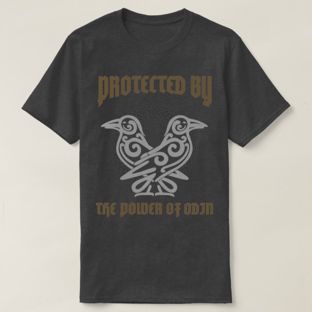 Camiseta Protegido Pelo Poder De Odin Viking (Frente do Design)