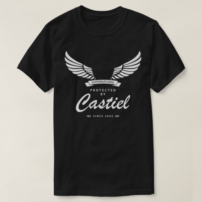 Camiseta Protegido Pelo Sobrenatural Castiel  (Frente do Design)