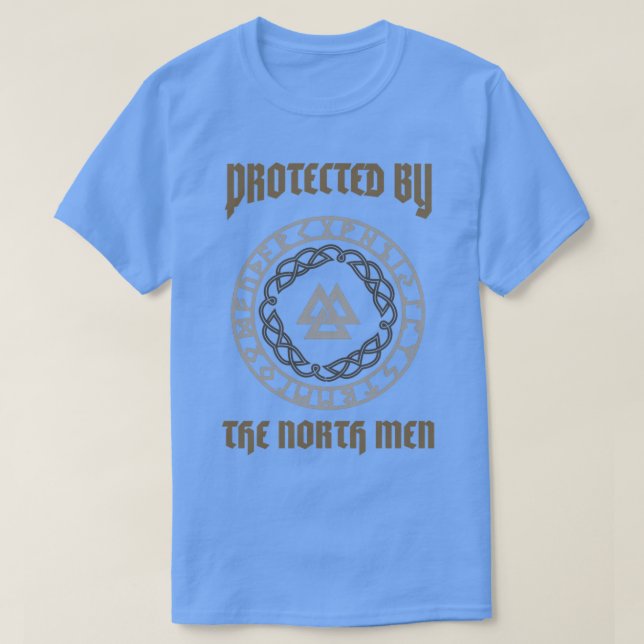 Camiseta Protegido pelos Homens do Norte Viking (Frente do Design)