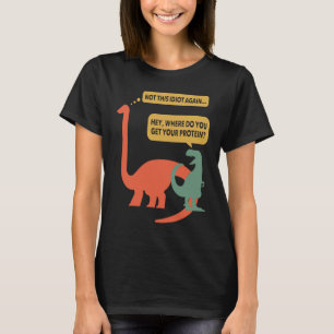 Camiseta Proteína de Academia Vegana Dinossauros Rex Fitnes