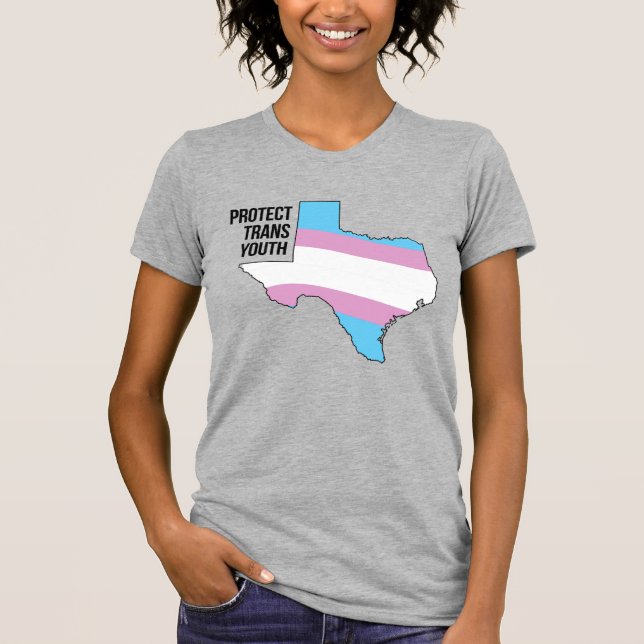 Camiseta Proteja a Juventude Trans do Texas (Frente)