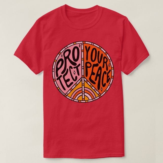 Camiseta Proteja a sua paz (Frente do Design)